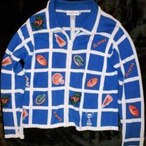 Vintage University of Florida Castles Sport Blue Sz M Cardigan